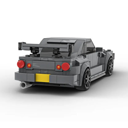 Skyline GT-R R34 Building Blocks Vehicle Assembling Toys