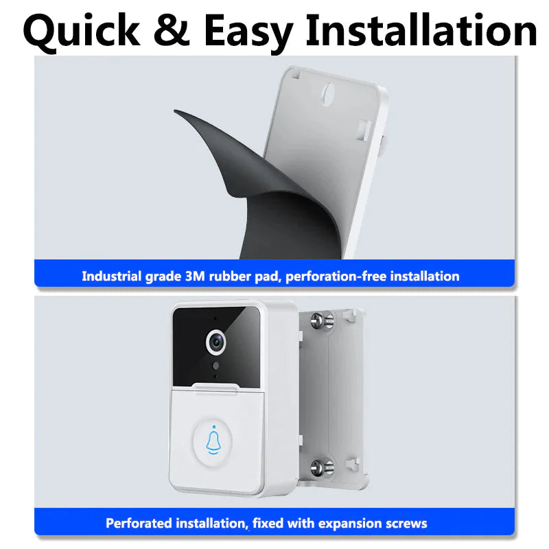 Wireless Security Smart WiFi Doorbell Intercom Video Camera Door Ring Bell Chime