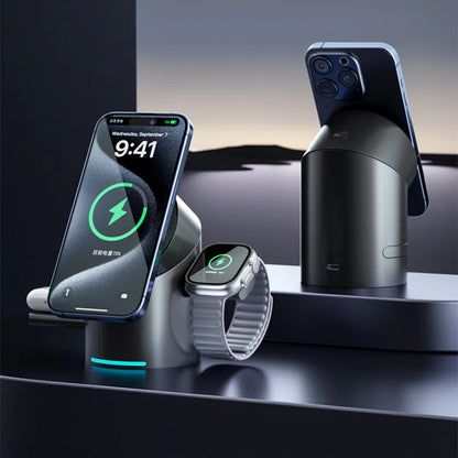 3-in-1 Wireless Magnetic Charging Station