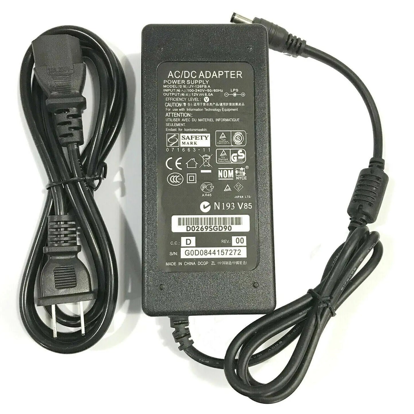 Fuente de Alimentación de 12V 1A 2A 3A 5A 6A 8A 10A Adaptador AC a DC para Tira de LED 5050 en EEUU