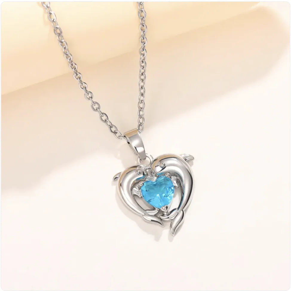 Cute Dolphin Pendant Necklace