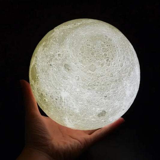 Lámpara Nocturna Lunar Impresa en 3D